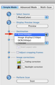 Setting the output resolution