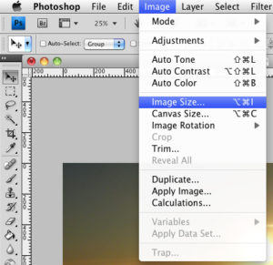 Resizing an image in Photoshop