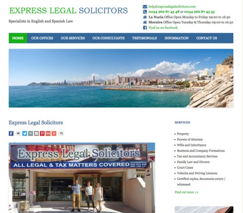 Express Legal Solicitors Brochure site