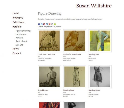 Susan Wiltshire UK Artist Portfolio Website