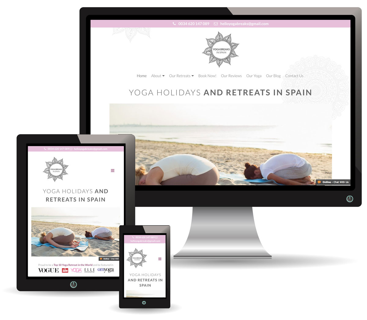 Yoga Breaks Brochure Website